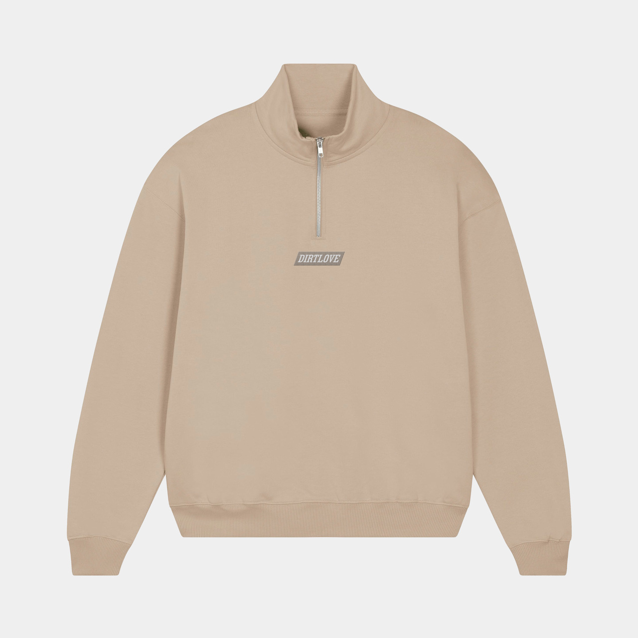 EMBROIDERY HEAVY 1/4 ZIP PULLOVER-SAND EMBROIDERY HEAVY 1/4 ZIP PULLOVER-SAND