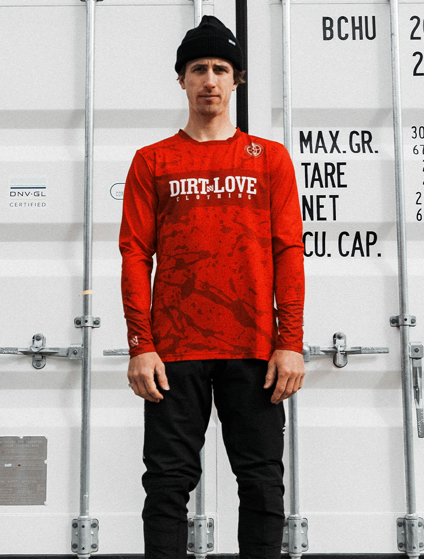 DL-2023-10 SPLATTER RIDING JERSEY-RED
