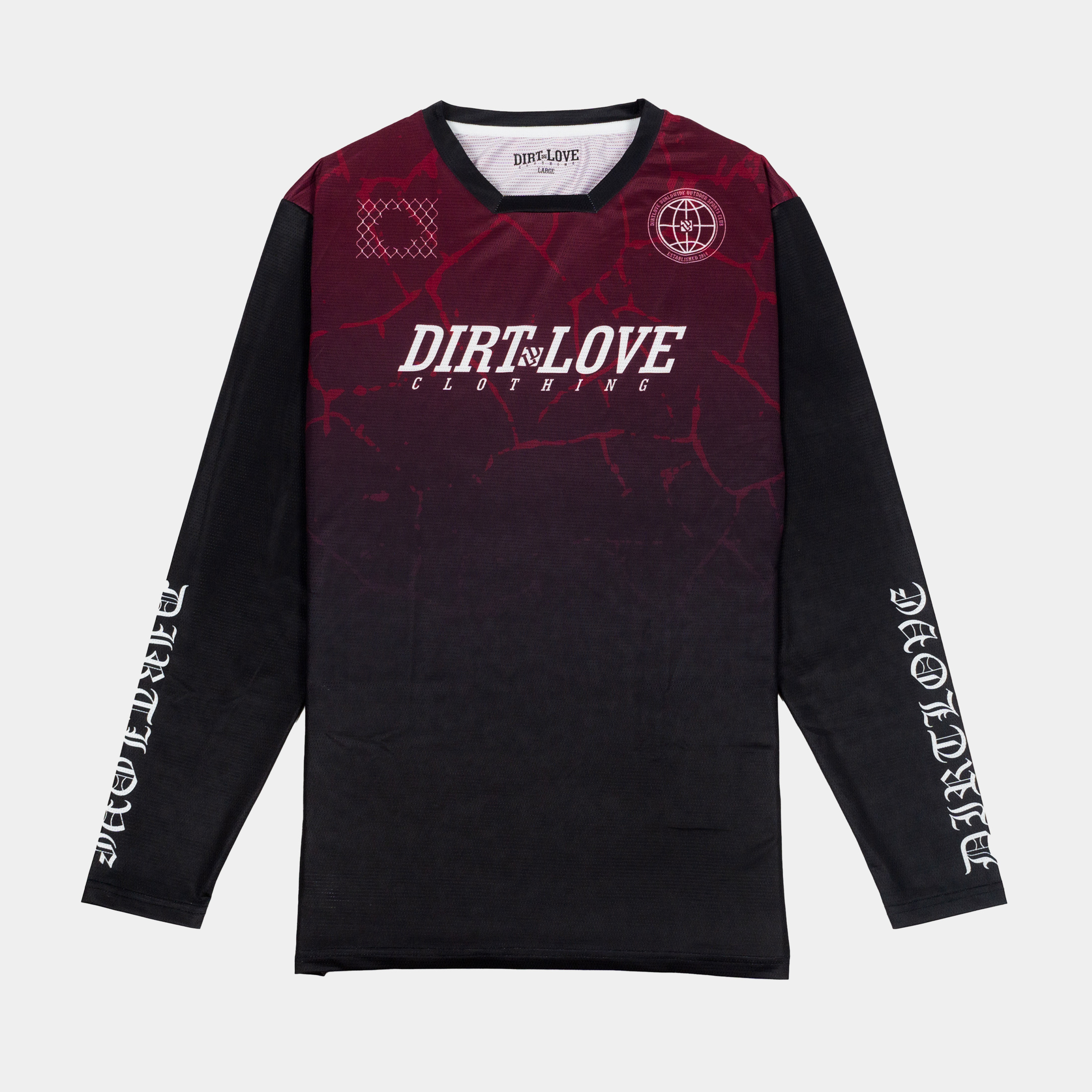 NEBULA RIDING JERSEY-BLACK/BURGUNDY