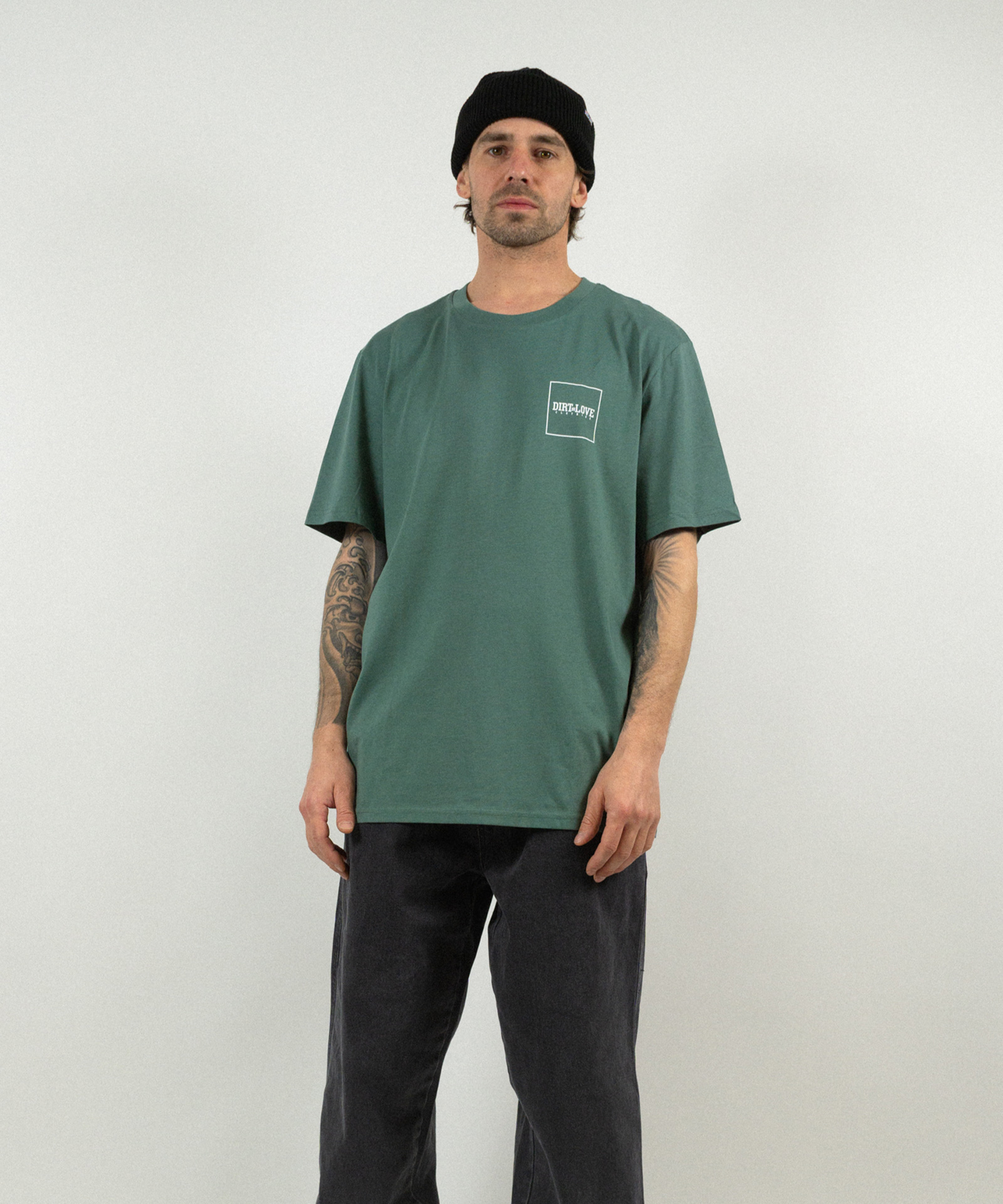 BOX LOGO TEE-SAGE GREEN