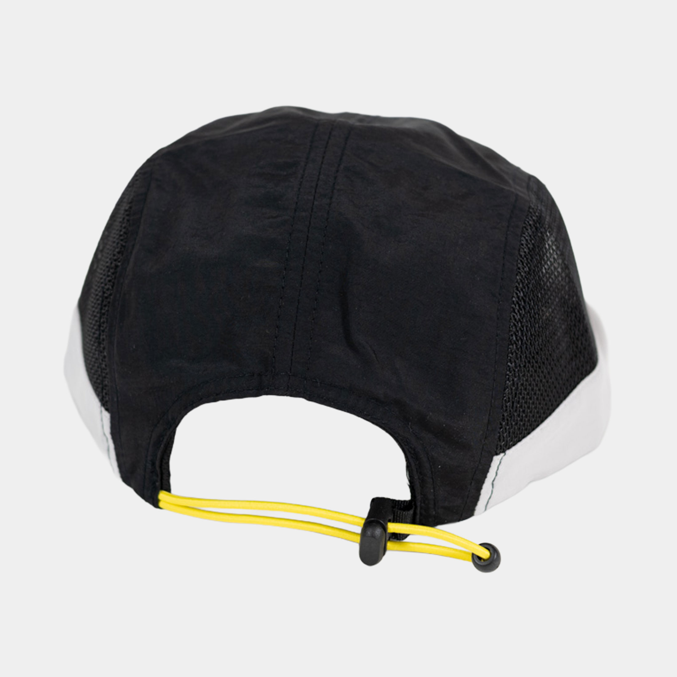 TECHNICAL NYLON 5-PANEL MESH CAP - BLACK