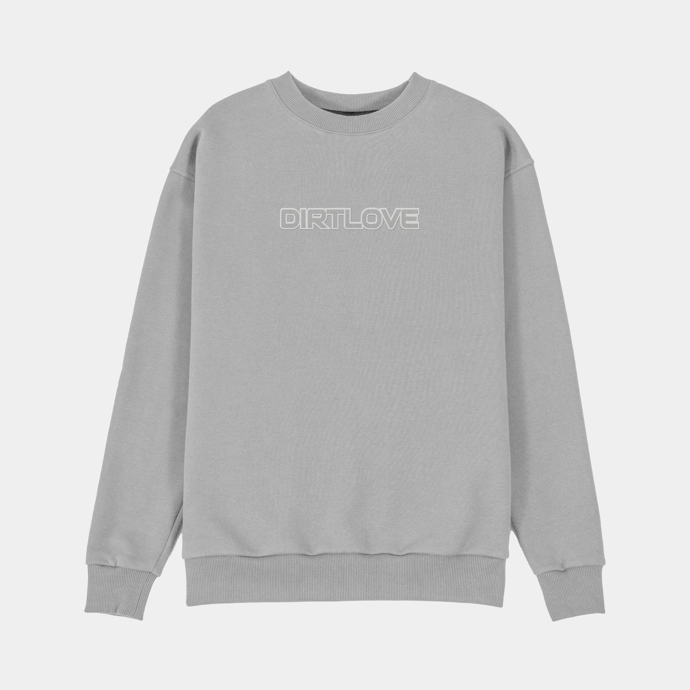EMBROIDERY HEAVY CREWNECK - LIGHT GREY | LOOSE FIT