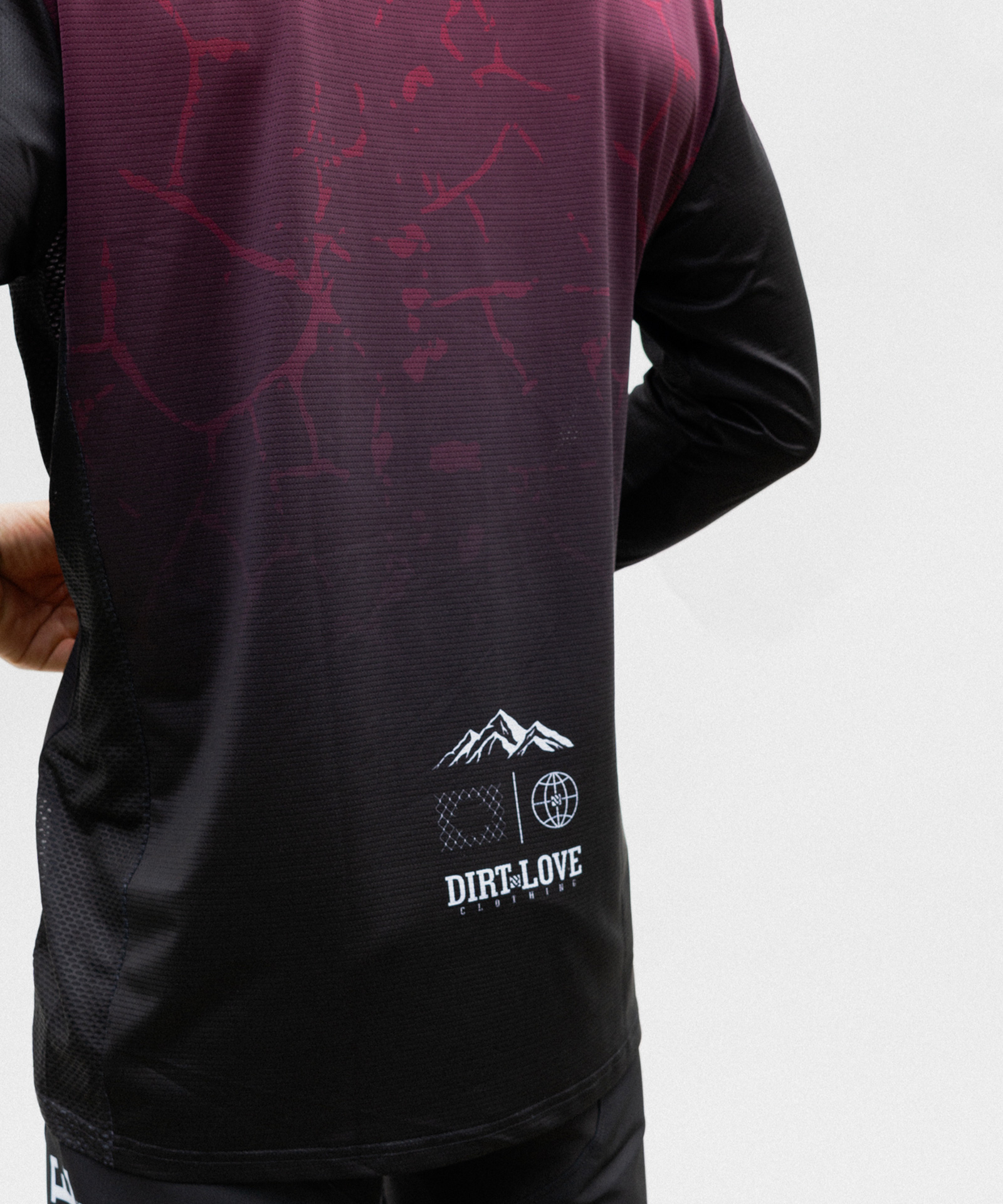 NEBULA RIDING JERSEY-BLACK/BURGUNDY