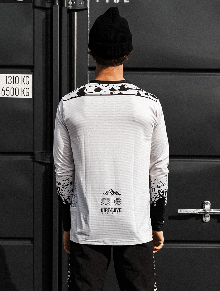 SPLATTER RIDING JERSEY-WHITE