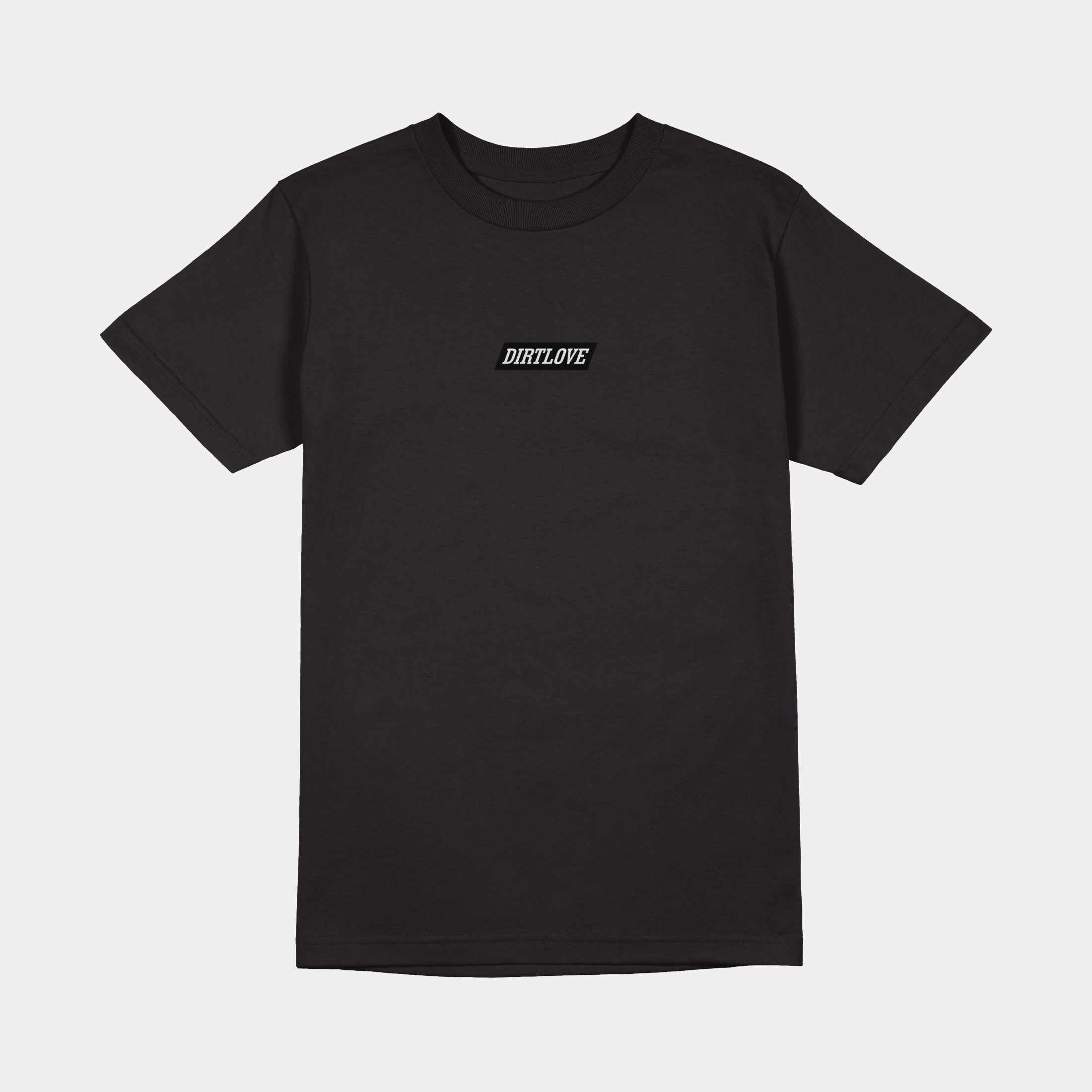 HEAVY COTTON EMBROIDERY TEE-BLACK (LS FIT)