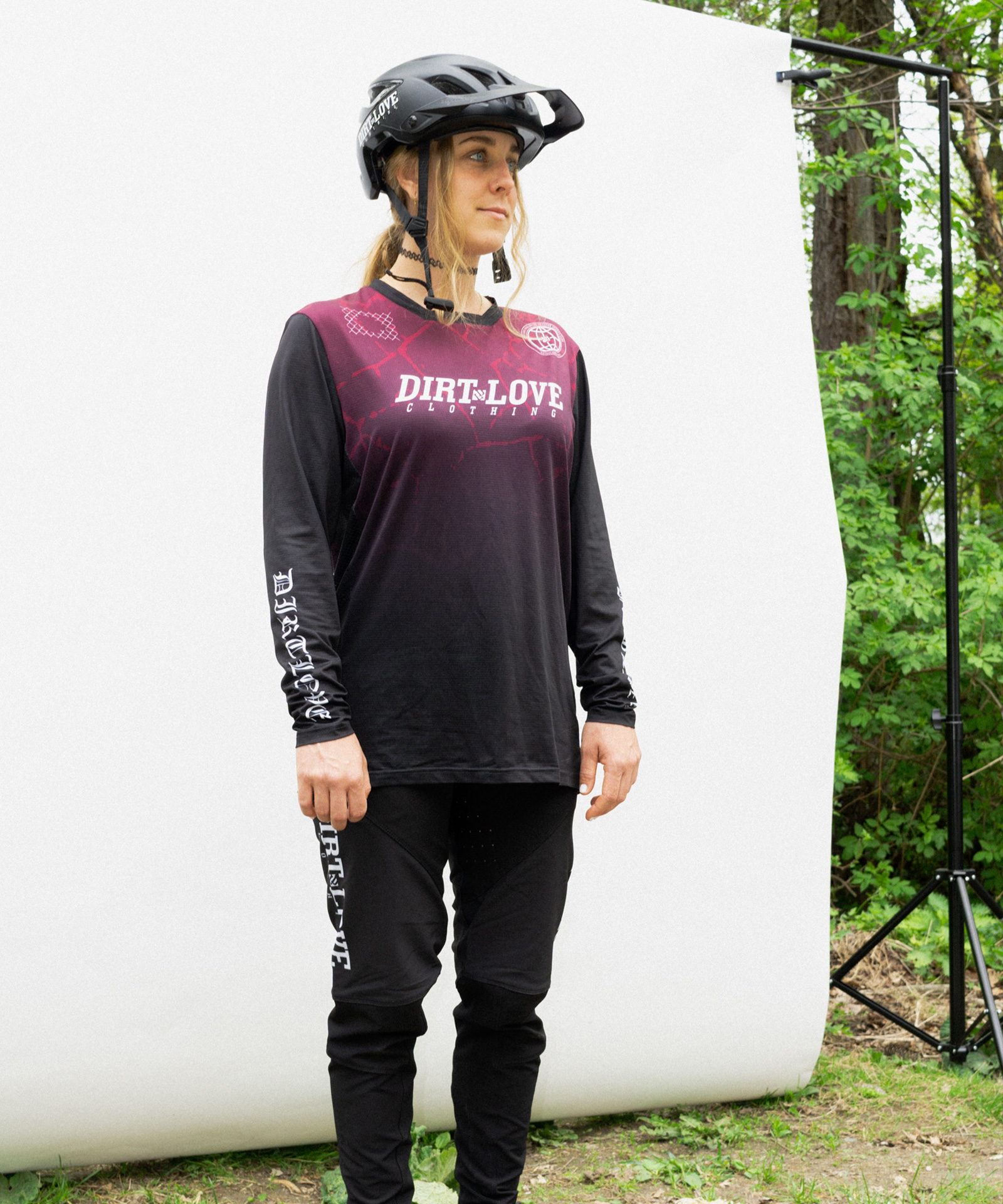 NEBULA RIDING JERSEY-BLACK/BURGUNDY