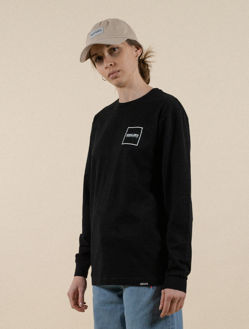 BOX LOGO LONGSLEEVE TEE-BLACK