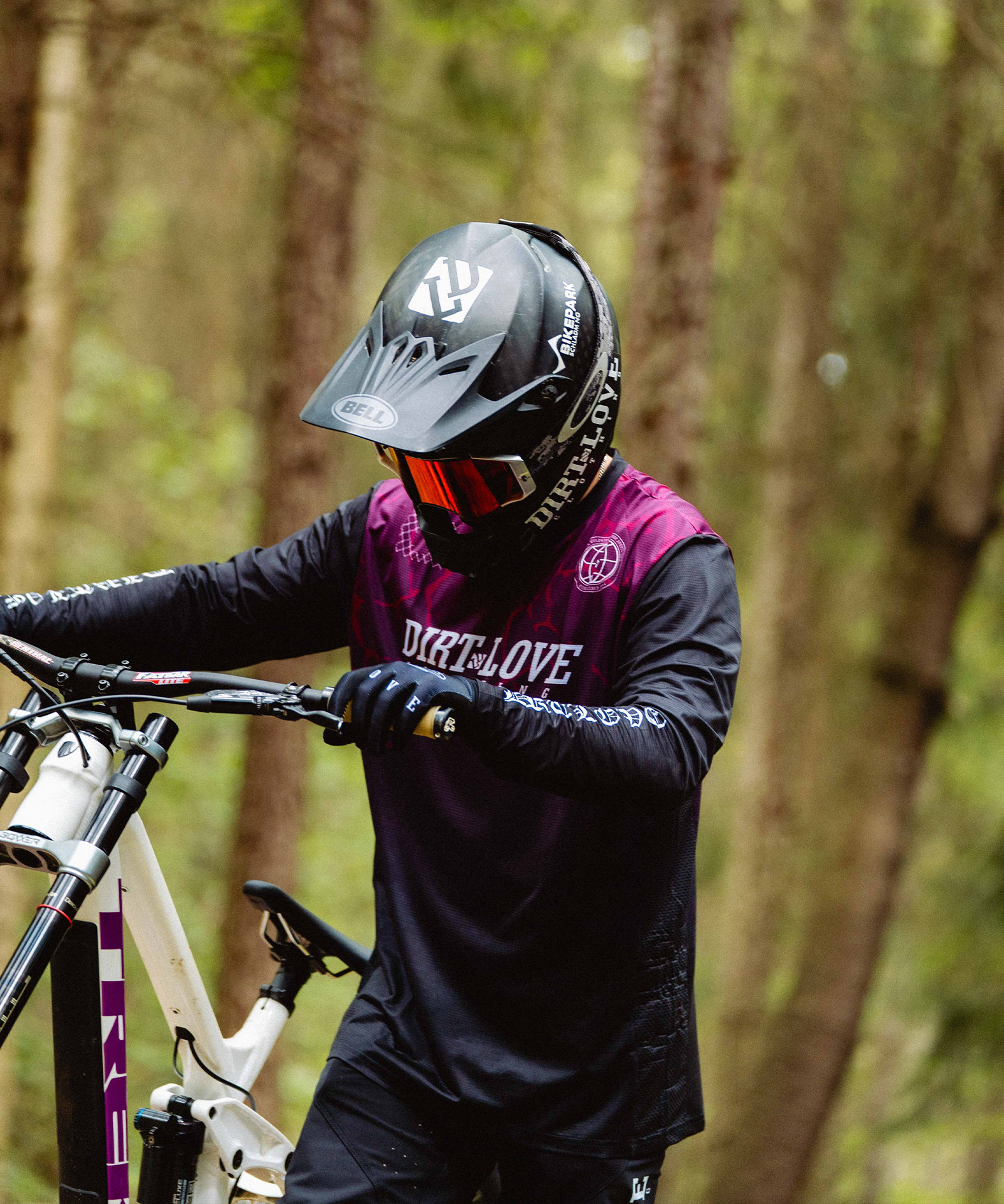 NEBULA RIDING JERSEY-BLACK/BURGUNDY