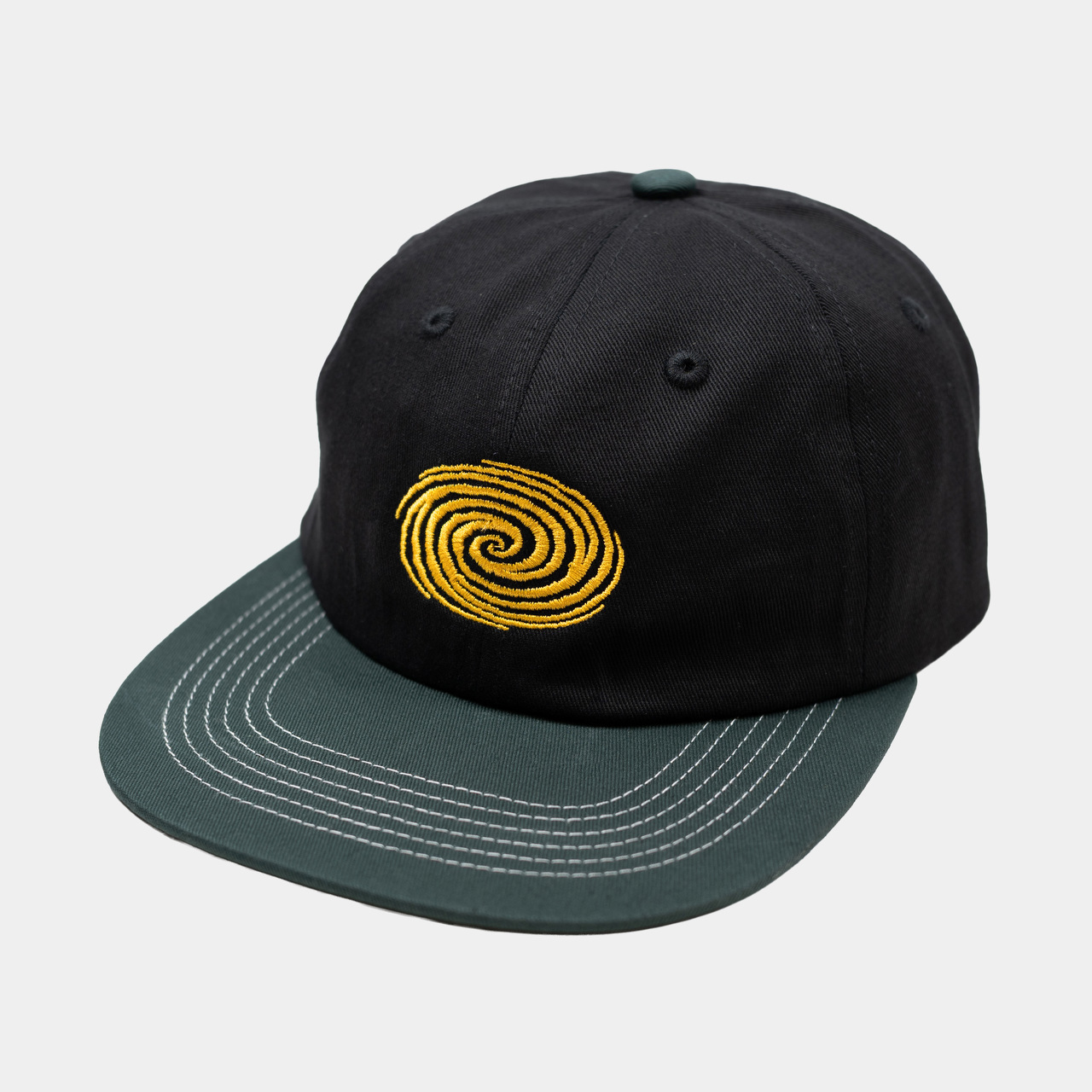 HELIX 6 PANEL CAP-BLACK