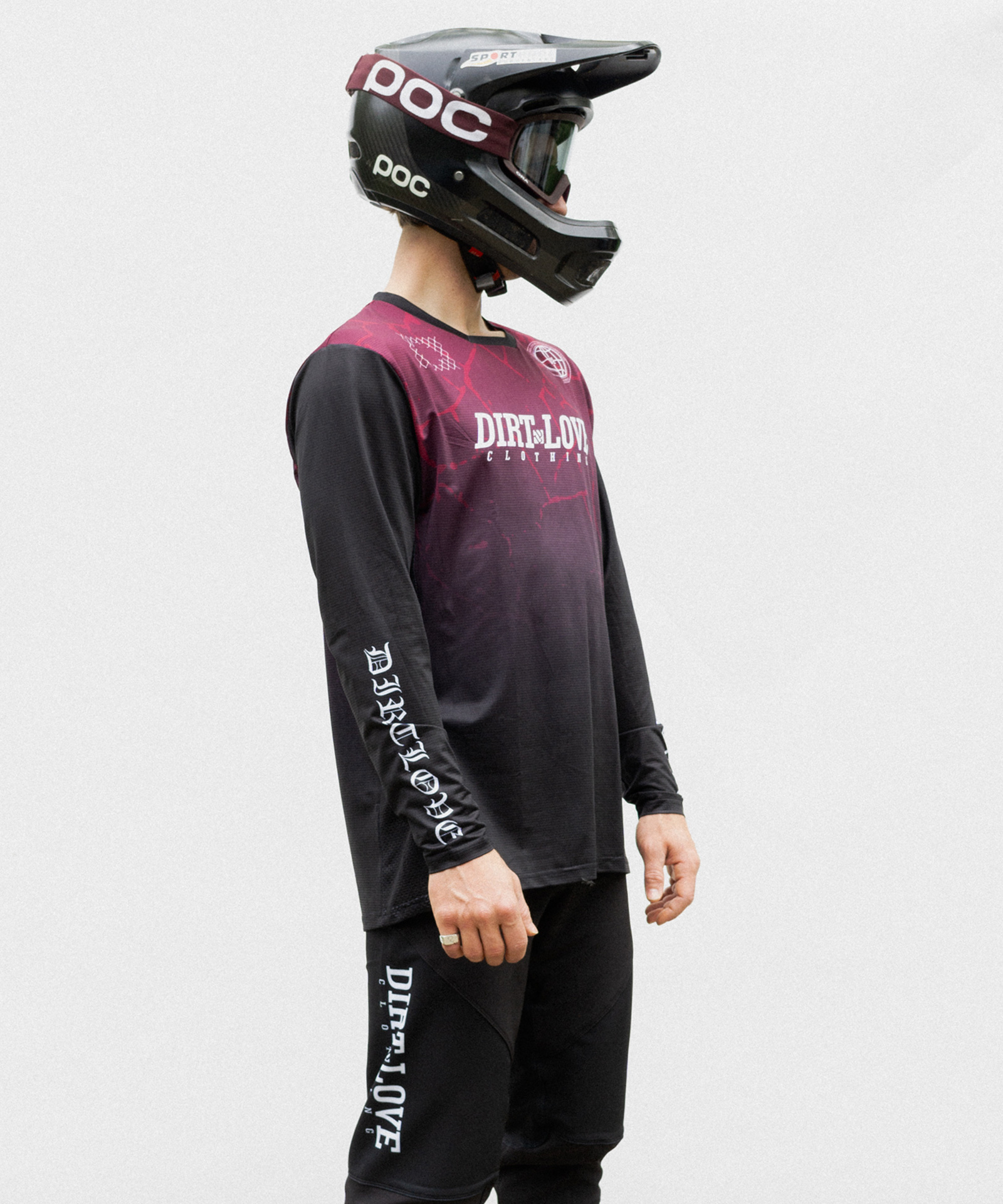 NEBULA RIDING JERSEY-BLACK/BURGUNDY