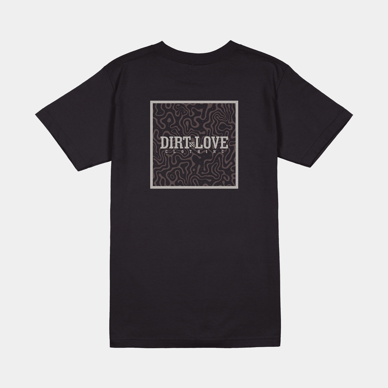 BOX LOGO PATTERN TEE-BLACK