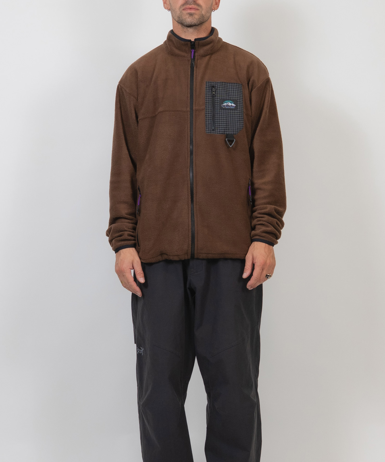 SUMMIT FLEECE JACKET-BROWN