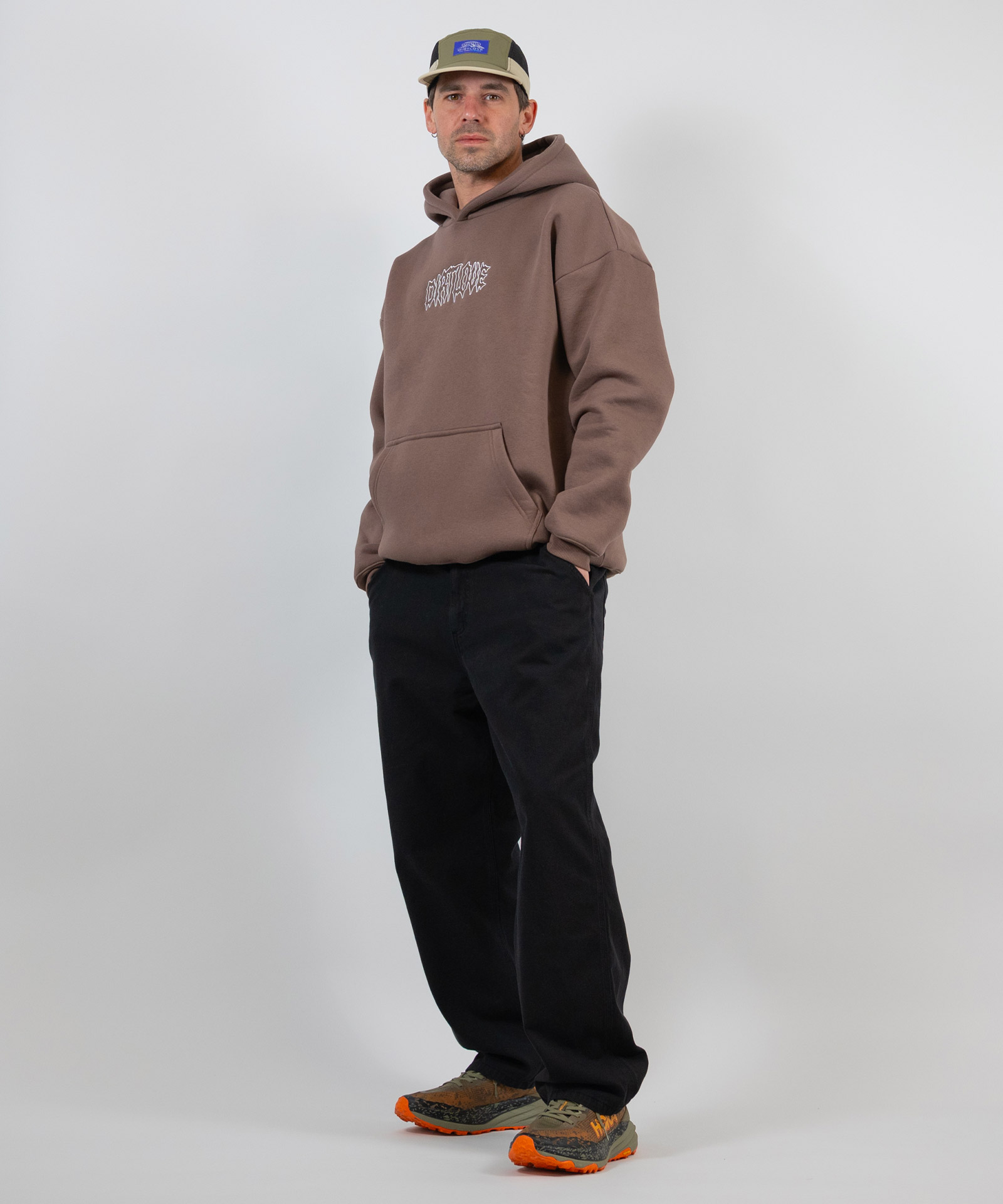 METAL HEAVY HOODIE - BROWN | LOOSE FIT