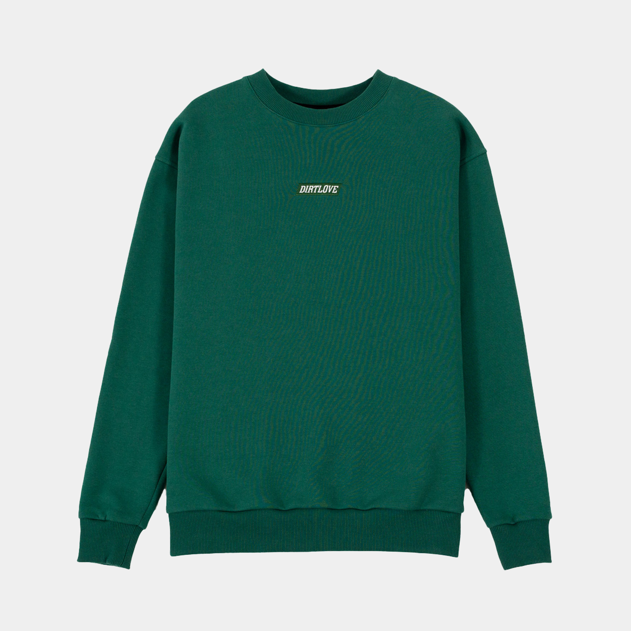 EMBROIDERY HEAVY CREWNECK-FOREST