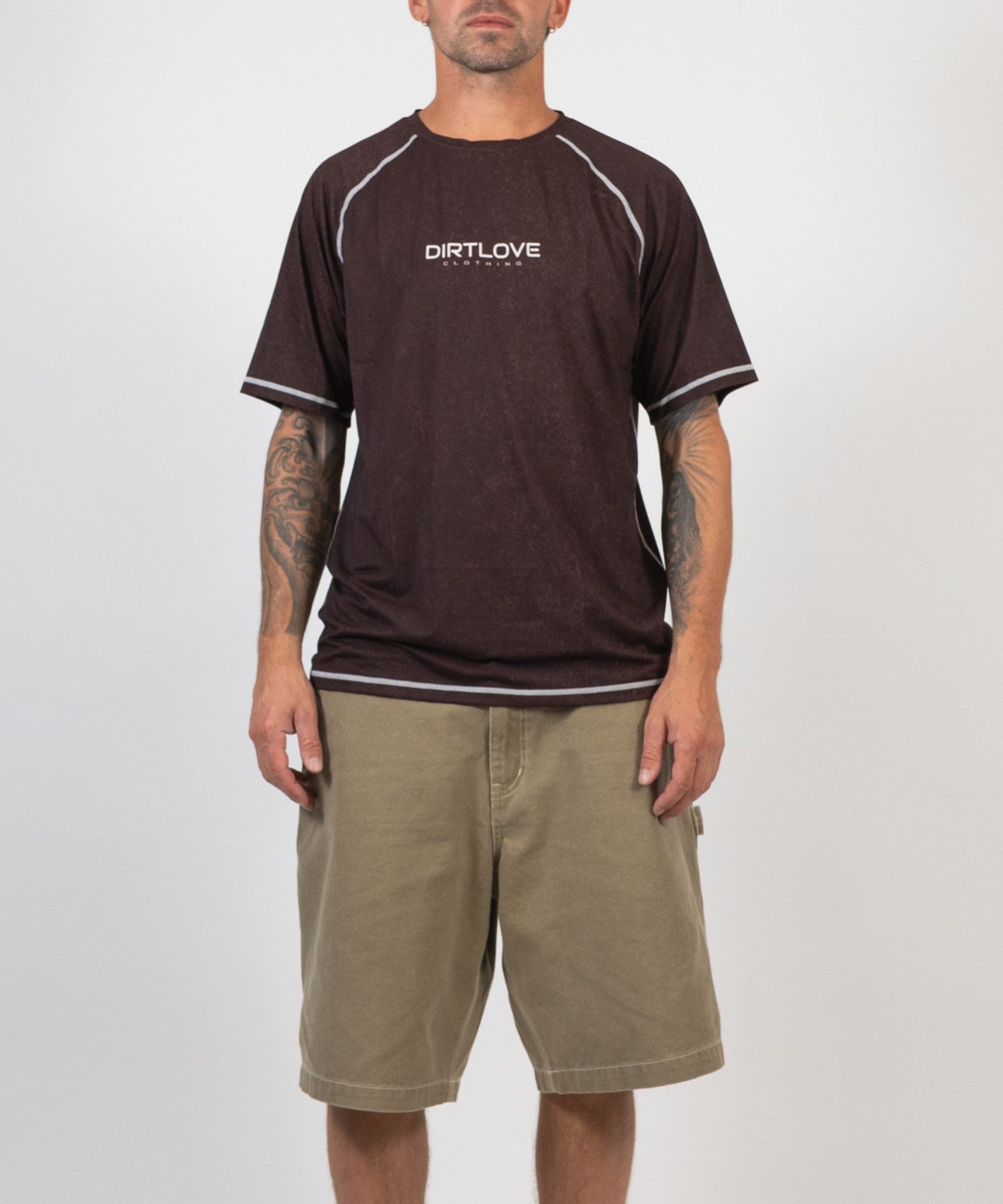 RAGLAN TECH TEE-BROWN