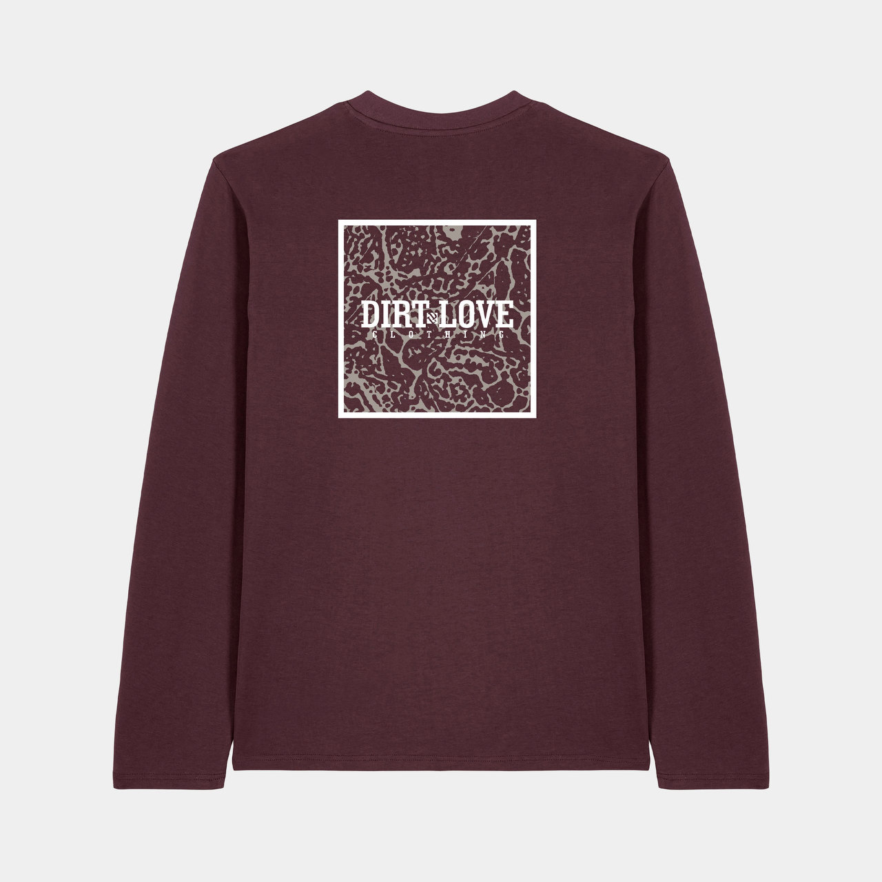 BOX LOGO TEXTURE LONGSLEEVE-RED BROWN