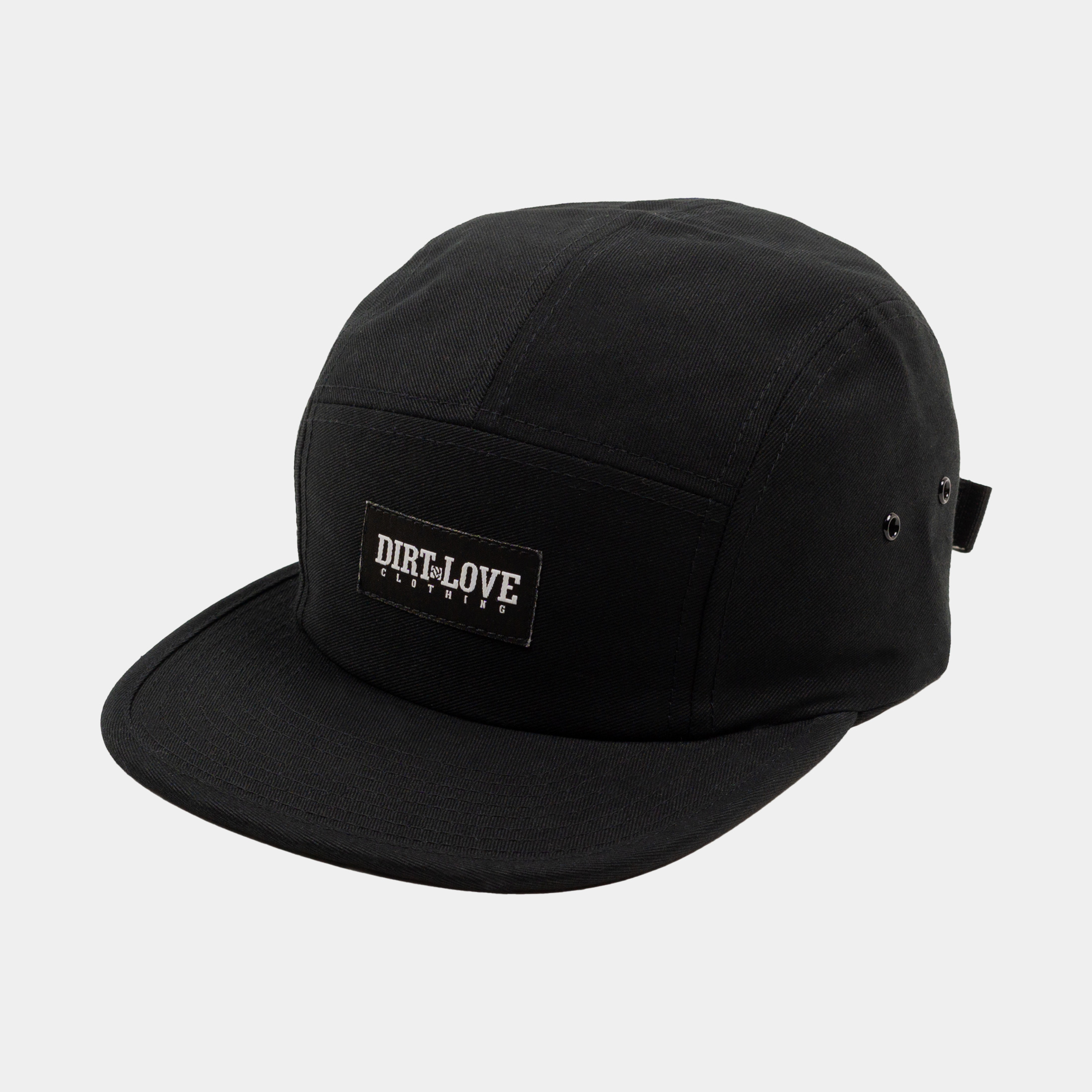 BAR LOGO 5 PANEL CAP-BLACK