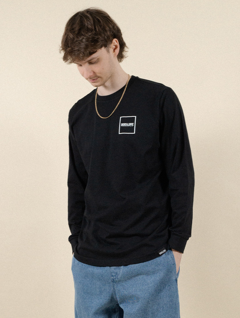 BOX LOGO LONGSLEEVE TEE-BLACK