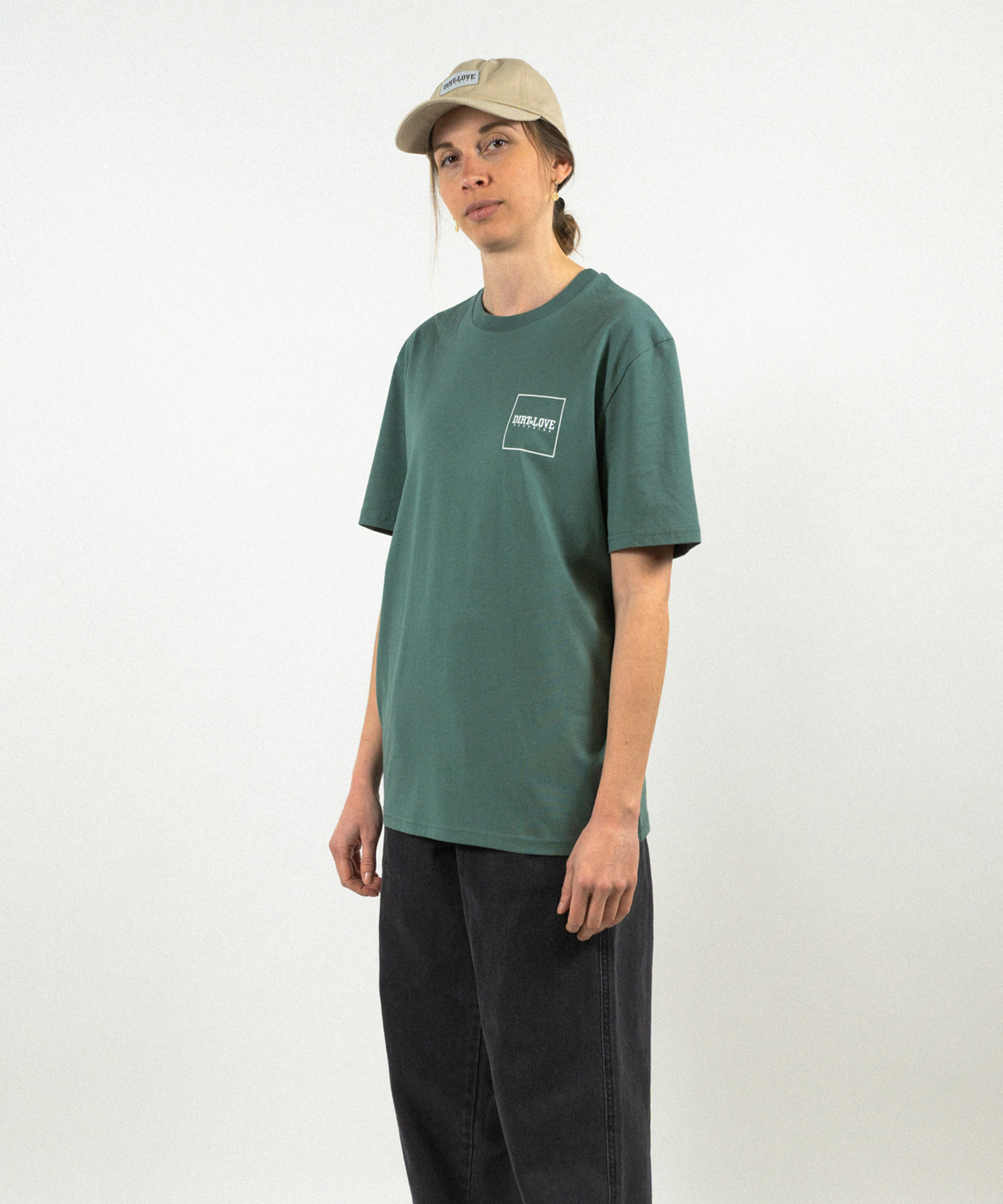 BOX LOGO TEE-SAGE GREEN